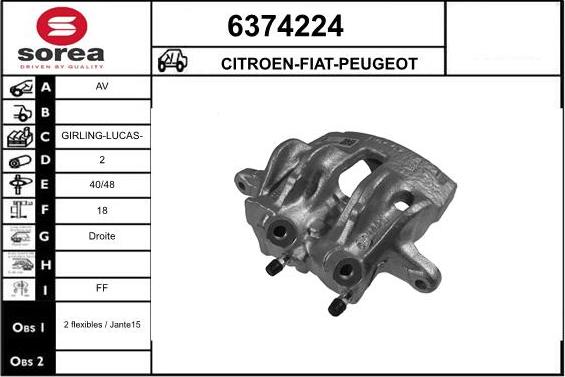 STARTCAR 6374224 - Тормозной суппорт autospares.lv