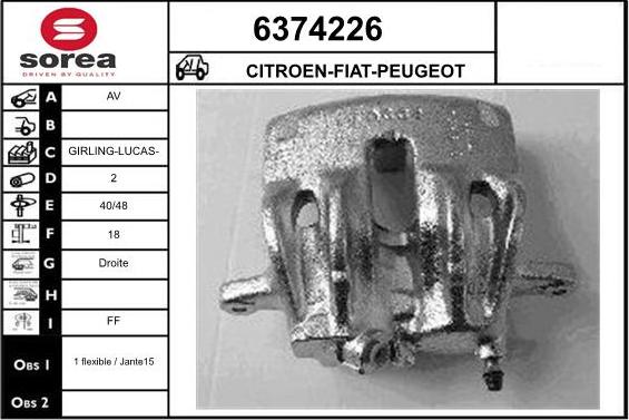 STARTCAR 6374226 - Тормозной суппорт autospares.lv