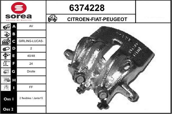 STARTCAR 6374228 - Тормозной суппорт autospares.lv