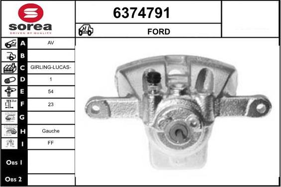 STARTCAR 6374791 - Тормозной суппорт autospares.lv