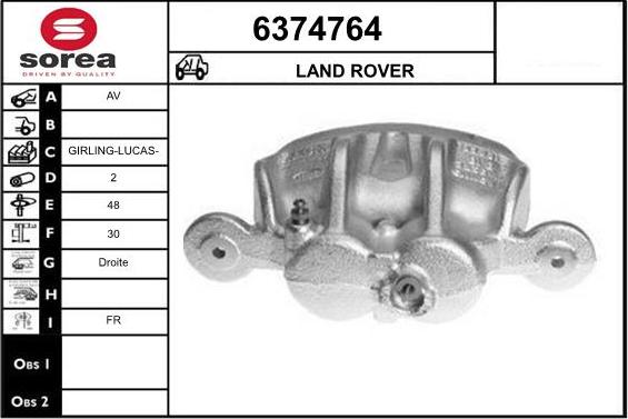 STARTCAR 6374764 - Тормозной суппорт autospares.lv