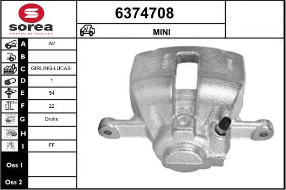 STARTCAR 6374708 - Тормозной суппорт autospares.lv