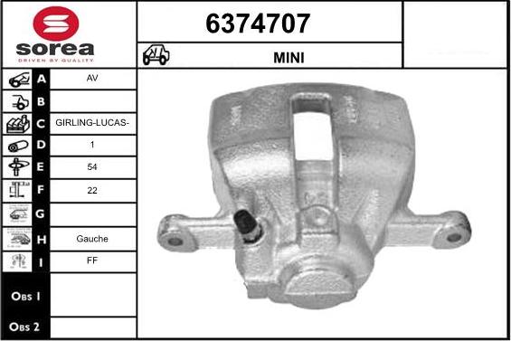 STARTCAR 6374707 - Тормозной суппорт autospares.lv