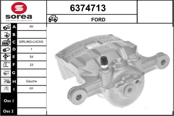 STARTCAR 6374713 - Тормозной суппорт autospares.lv