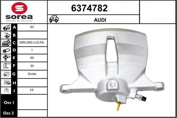 STARTCAR 6374782 - Тормозной суппорт autospares.lv