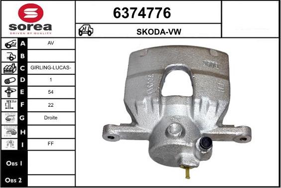 STARTCAR 6374776 - Тормозной суппорт autospares.lv