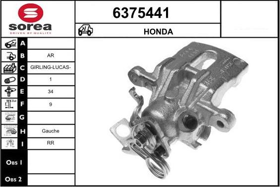 STARTCAR 6375441 - Тормозной суппорт autospares.lv