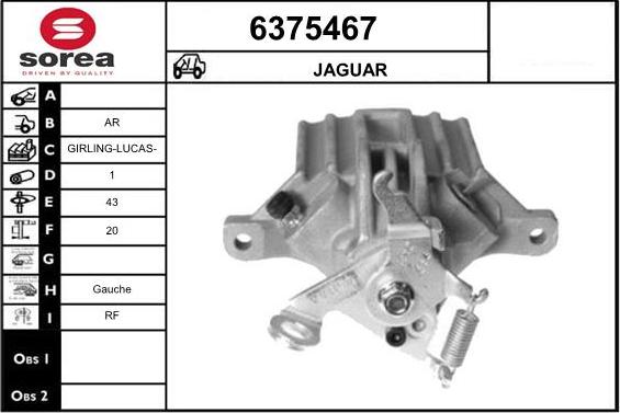 STARTCAR 6375467 - Тормозной суппорт autospares.lv