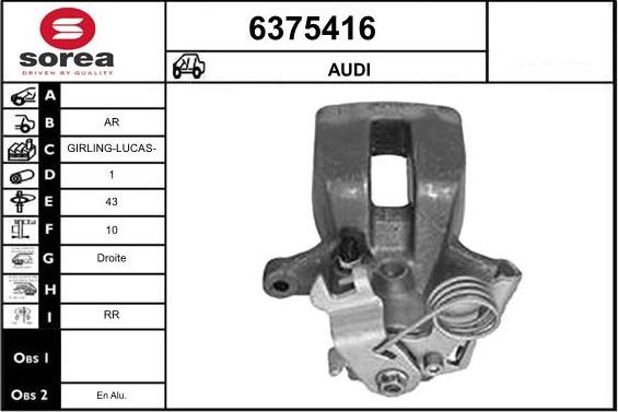 STARTCAR 6375416 - Тормозной суппорт autospares.lv