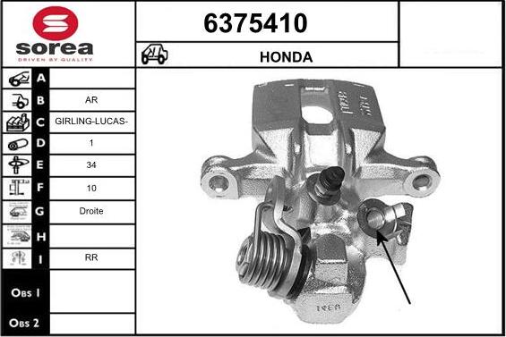 STARTCAR 6375410 - Тормозной суппорт autospares.lv