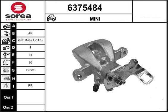 STARTCAR 6375484 - Тормозной суппорт autospares.lv