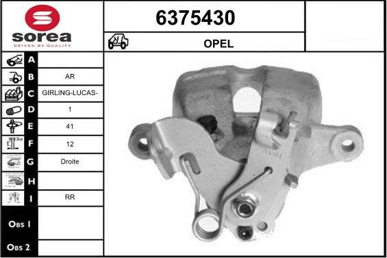 STARTCAR 6375430 - Тормозной суппорт autospares.lv