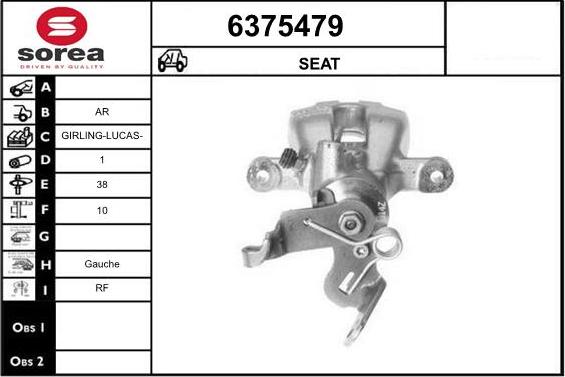 STARTCAR 6375479 - Тормозной суппорт autospares.lv