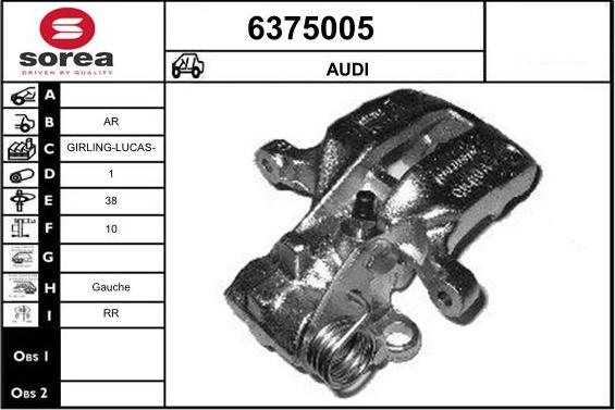 STARTCAR 6375005 - Тормозной суппорт autospares.lv
