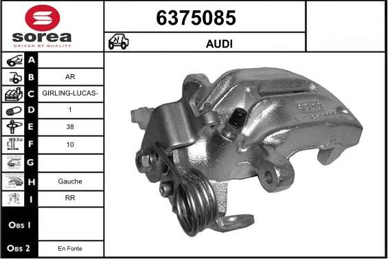 STARTCAR 6375085 - Тормозной суппорт autospares.lv