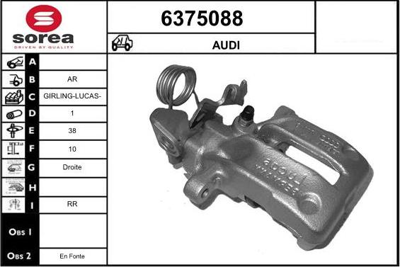 STARTCAR 6375088 - Тормозной суппорт autospares.lv