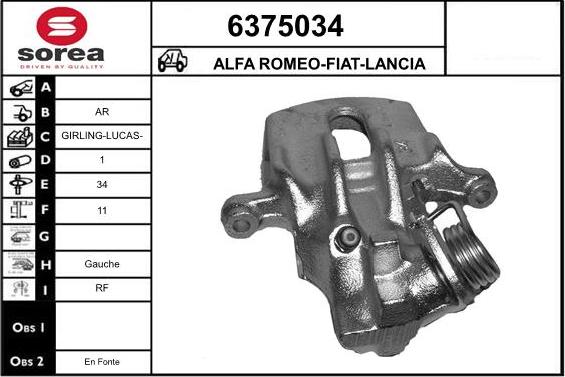 STARTCAR 6375034 - Тормозной суппорт autospares.lv