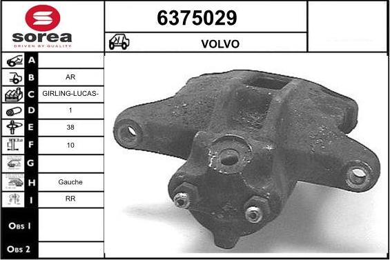 STARTCAR 6375029 - Тормозной суппорт autospares.lv