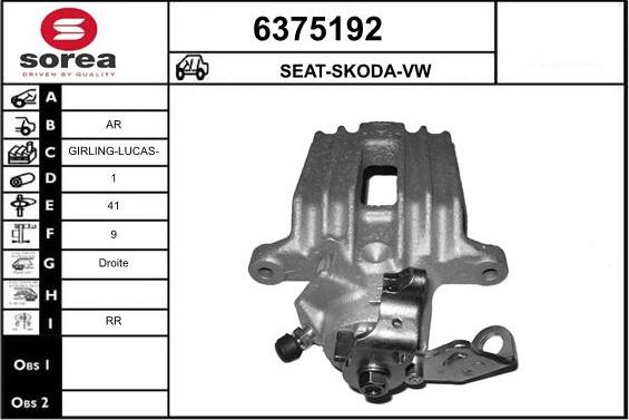 STARTCAR 6375192 - Тормозной суппорт autospares.lv