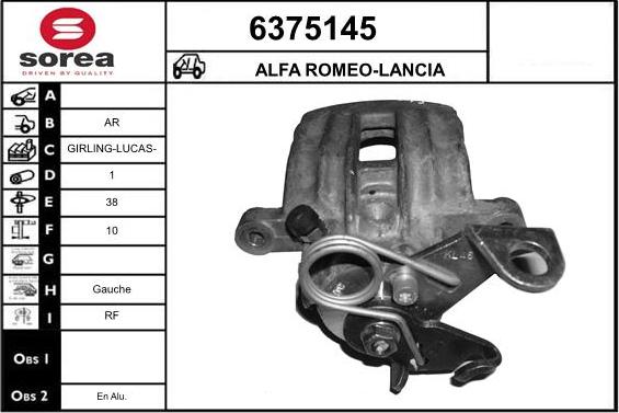 STARTCAR 6375145 - Тормозной суппорт autospares.lv