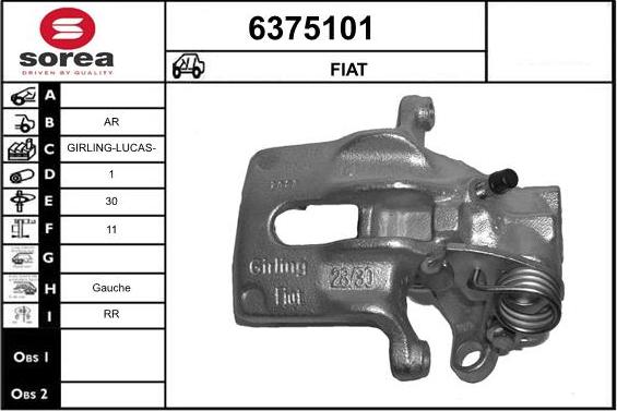 STARTCAR 6375101 - Тормозной суппорт autospares.lv