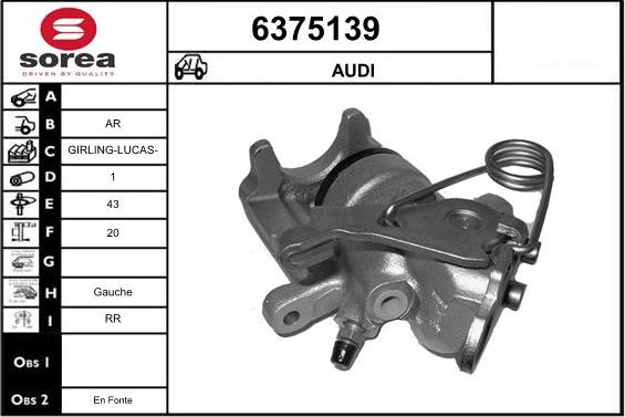 STARTCAR 6375139 - Тормозной суппорт autospares.lv