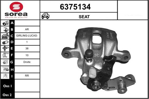 STARTCAR 6375134 - Тормозной суппорт autospares.lv