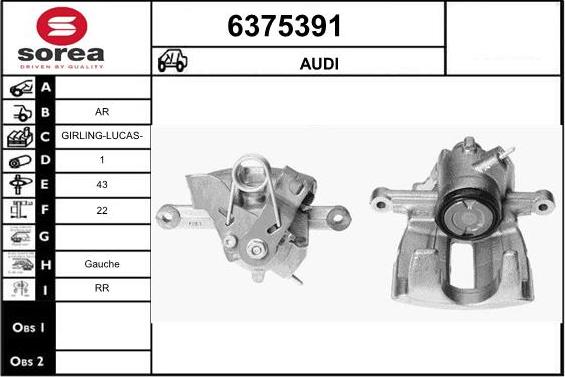 STARTCAR 6375391 - Тормозной суппорт autospares.lv