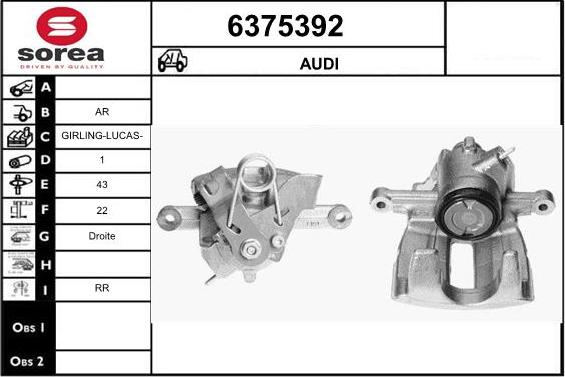 STARTCAR 6375392 - Тормозной суппорт autospares.lv