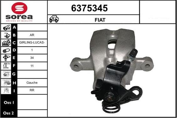 STARTCAR 6375345 - Тормозной суппорт autospares.lv