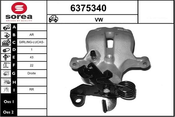 STARTCAR 6375340 - Тормозной суппорт autospares.lv