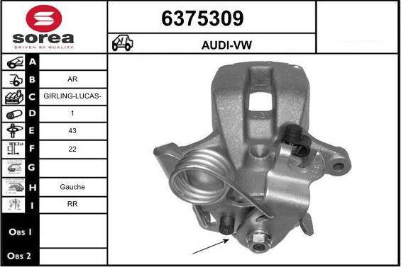 STARTCAR 6375309 - Тормозной суппорт autospares.lv