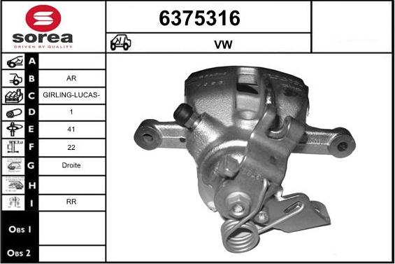 STARTCAR 6375316 - Тормозной суппорт autospares.lv