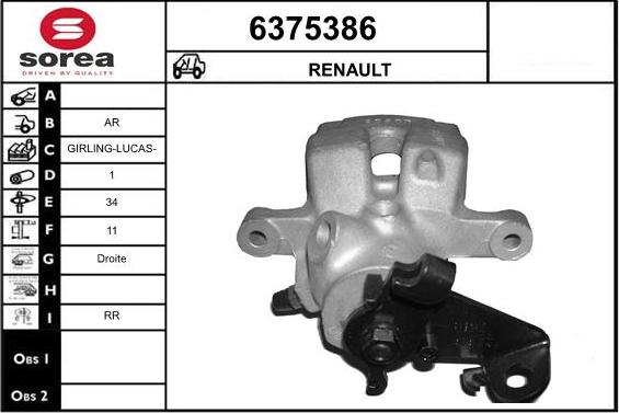 STARTCAR 6375386 - Тормозной суппорт autospares.lv