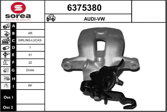 STARTCAR 6375380 - Тормозной суппорт autospares.lv