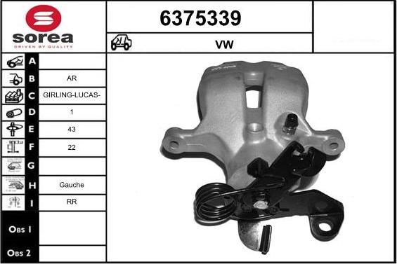 STARTCAR 6375339 - Тормозной суппорт autospares.lv