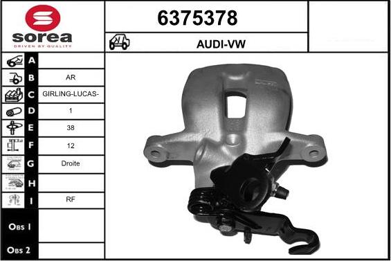 STARTCAR 6375378 - Тормозной суппорт autospares.lv