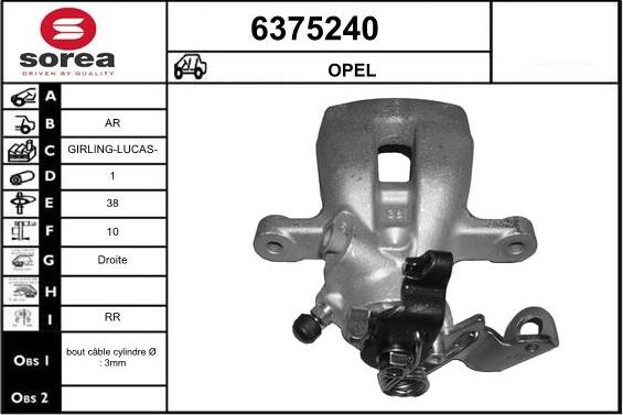 STARTCAR 6375240 - Тормозной суппорт autospares.lv