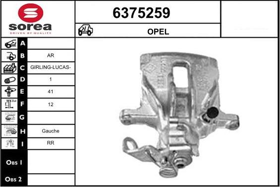 STARTCAR 6375259 - Тормозной суппорт autospares.lv