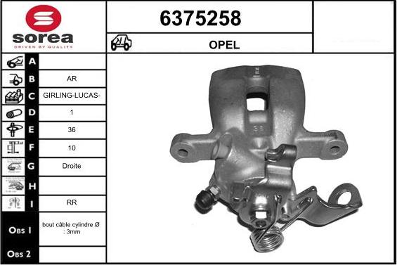 STARTCAR 6375258 - Тормозной суппорт autospares.lv