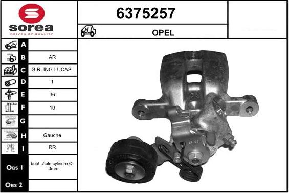 STARTCAR 6375257 - Тормозной суппорт autospares.lv