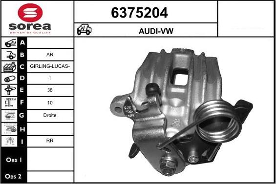 STARTCAR 6375204 - Тормозной суппорт autospares.lv