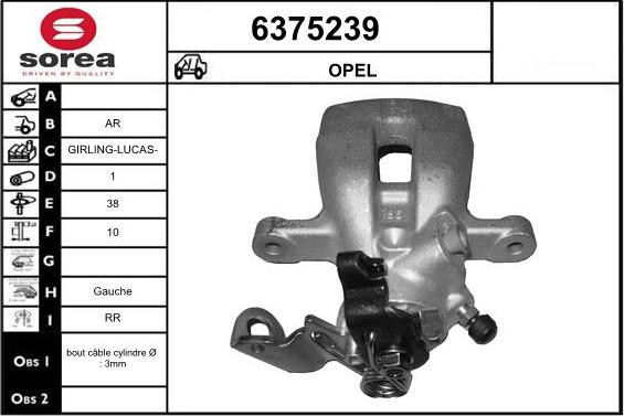 STARTCAR 6375239 - Тормозной суппорт autospares.lv