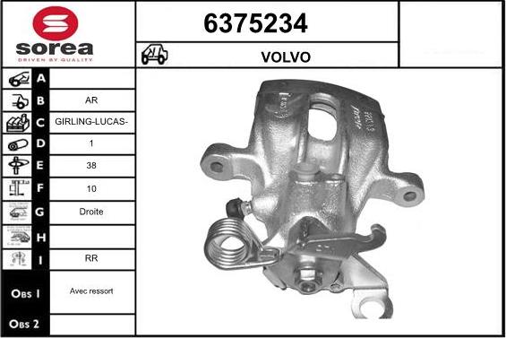 STARTCAR 6375234 - Тормозной суппорт autospares.lv