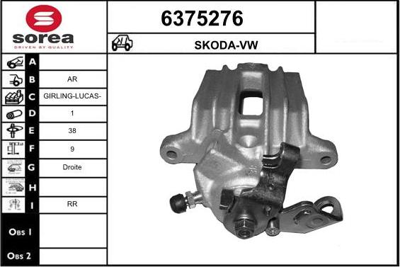 STARTCAR 6375276 - Тормозной суппорт autospares.lv