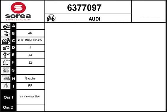 STARTCAR 6377097 - Тормозной суппорт autospares.lv