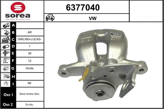 STARTCAR 6377040 - Тормозной суппорт autospares.lv