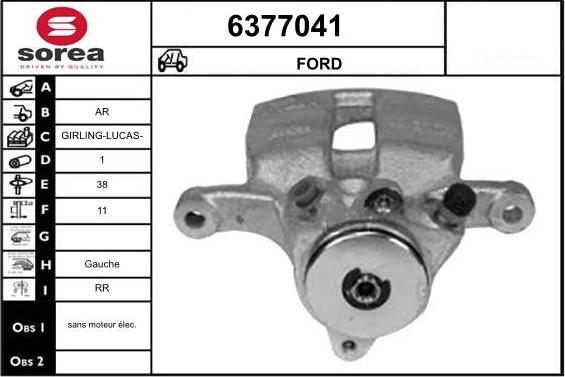 STARTCAR 6377041 - Тормозной суппорт autospares.lv