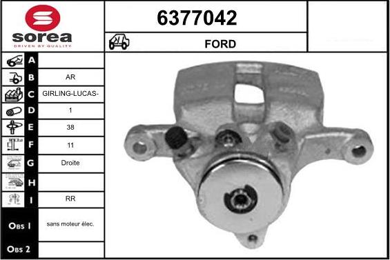 STARTCAR 6377042 - Тормозной суппорт autospares.lv