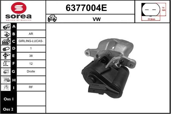 STARTCAR 6377004E - Тормозной суппорт autospares.lv